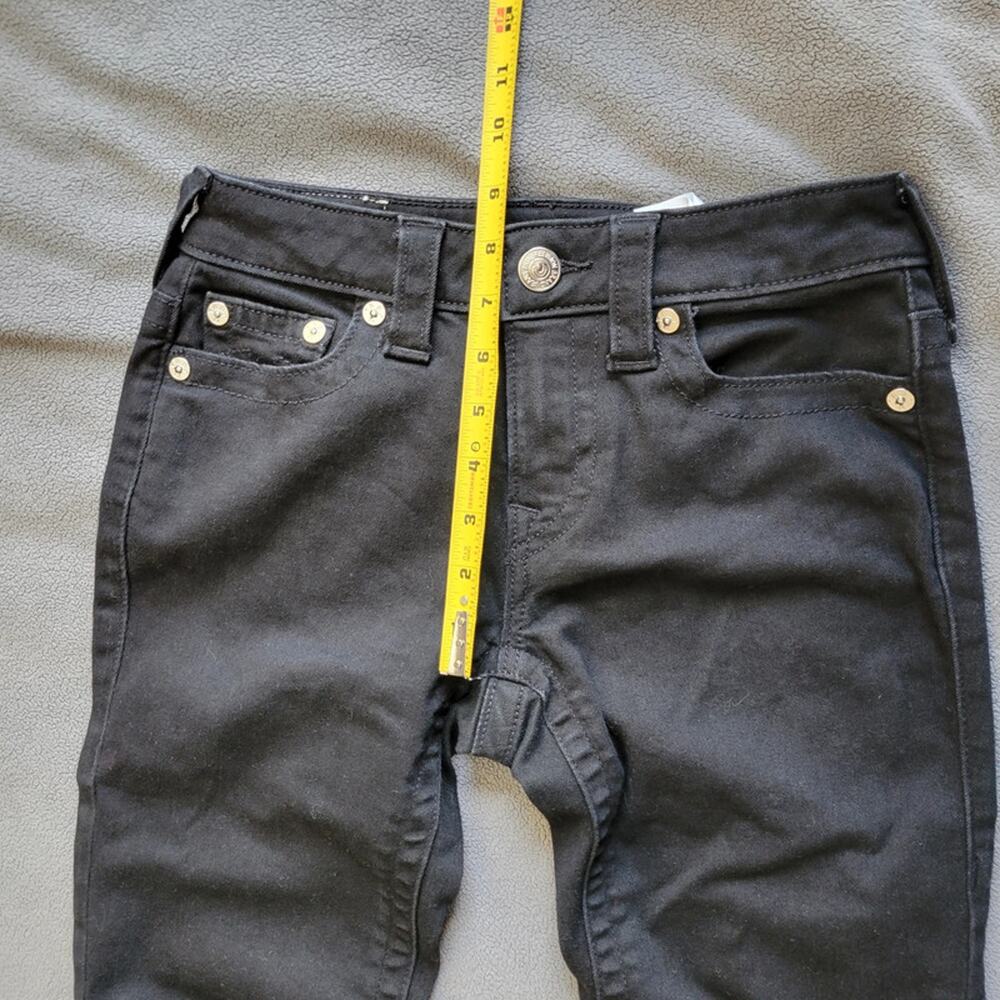 True Religion Billie Jeans Womens 25 Mid Rise Black Straight Leg Jeans - Picture 4 of 12